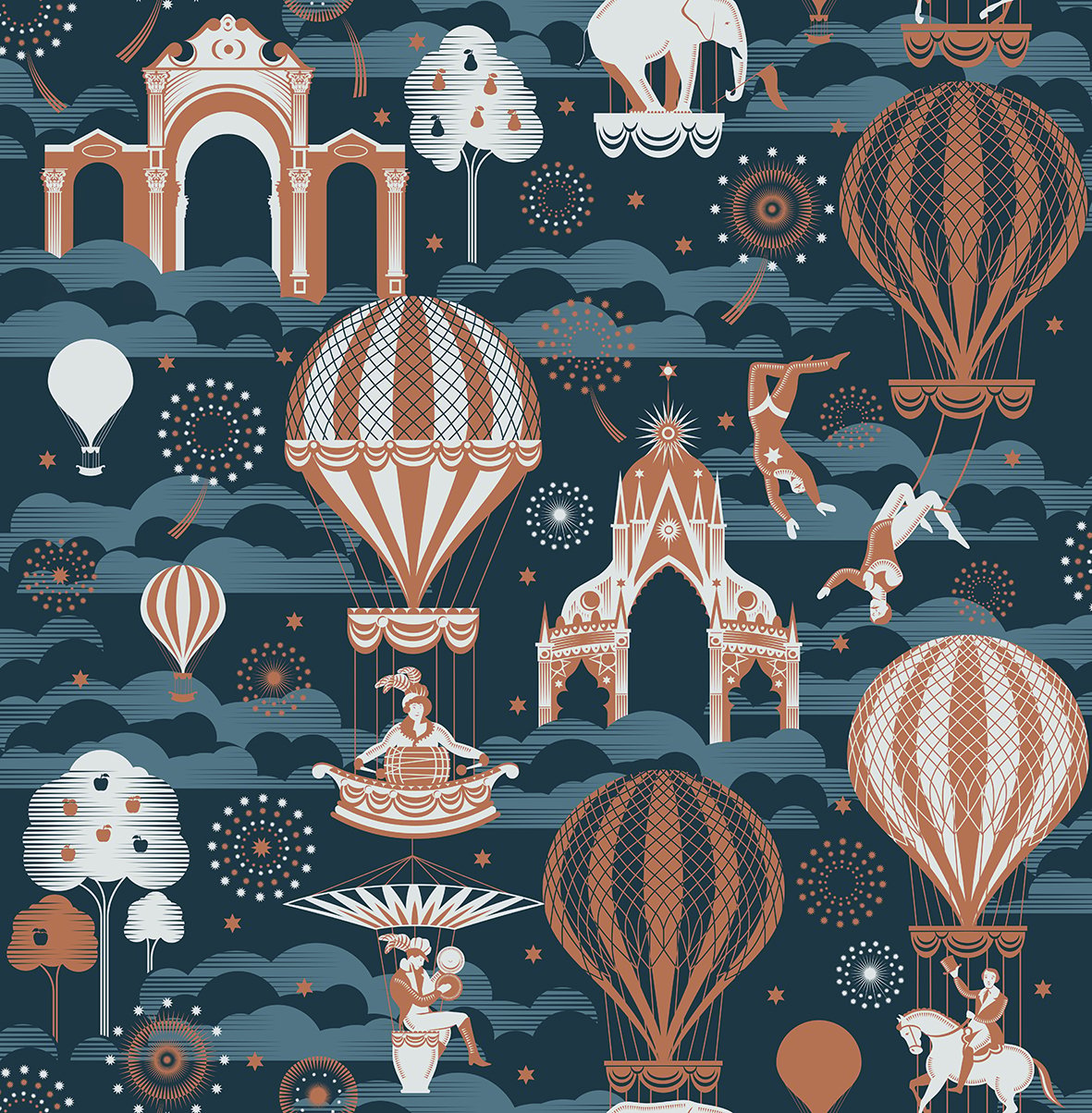 Pleasure Gardens - Midnight & Copper | Mini Moderns